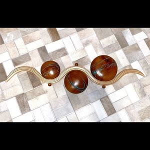 Contemporary Wall Art - Wood with Turquoise inlay